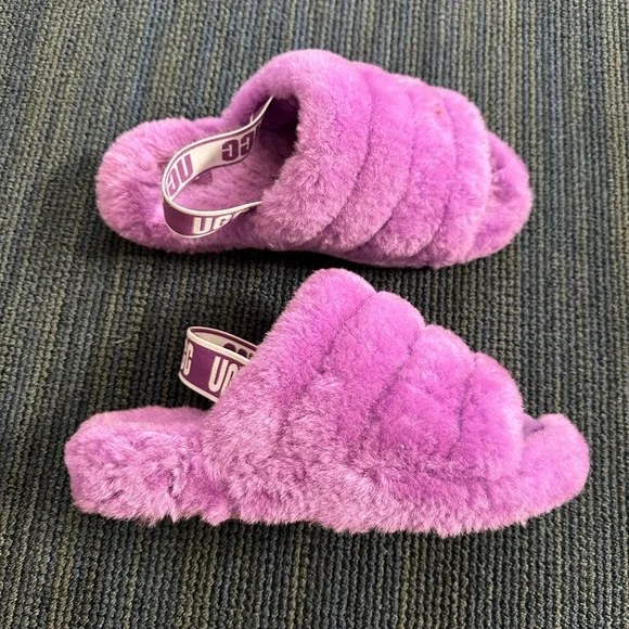 Ugg Platform Purple Slippers - Picture 1 of 4